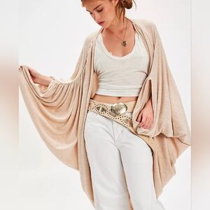 Free People Oversized Cocoon Duster One Size NWT Neutral 102698396